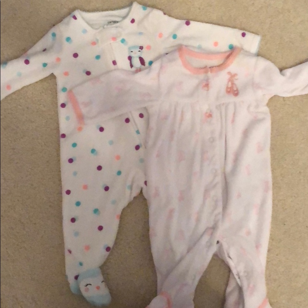 Baby girl sleepers. 3 months